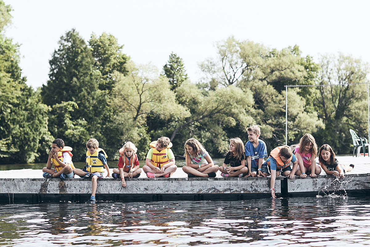 campers sitting on dock